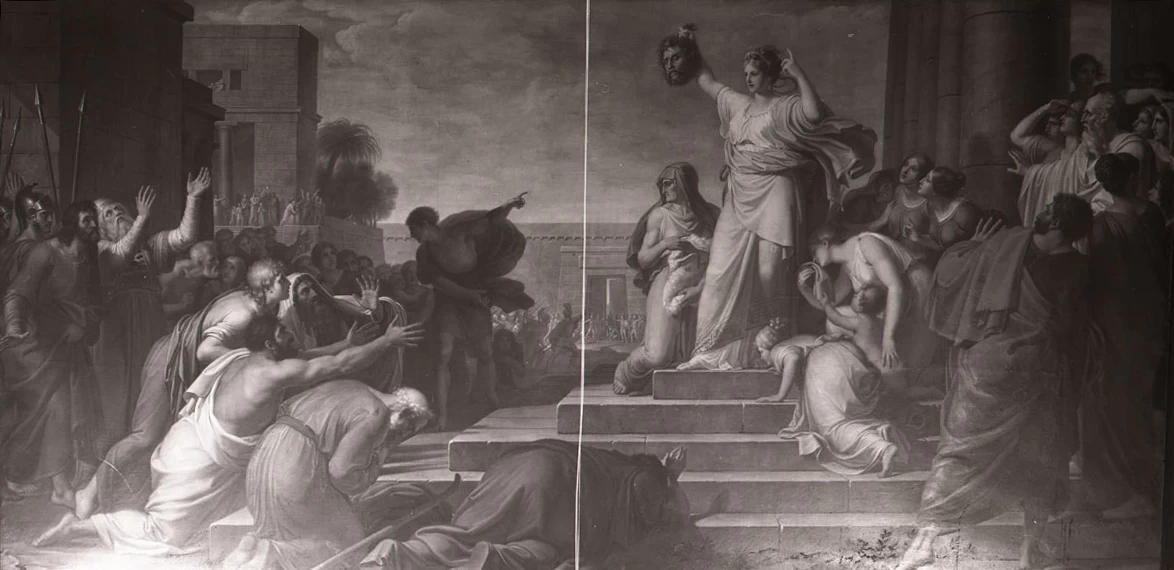 Giuditta mostra al popolo la testa di Oloferne - Arezzo